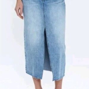 Pistola Alice Denim Jean Long Skylark Midi Maxi Front Slit